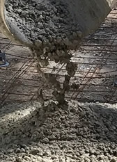 rebar support pouring cement